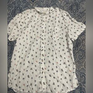 Men's White Patterned Shirt